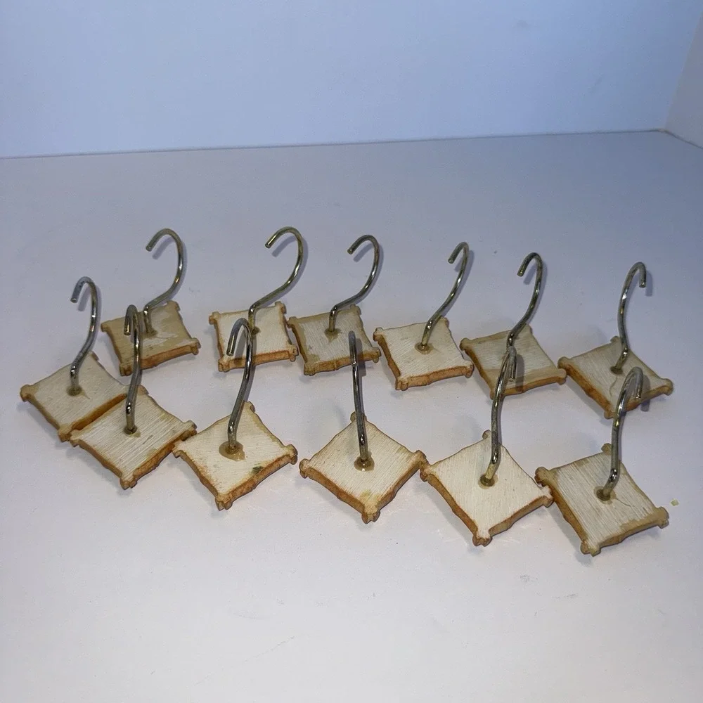 Palm Tree Shower Curtain Hooks Set of 12 Tropical Resort Beach Bathroom‎